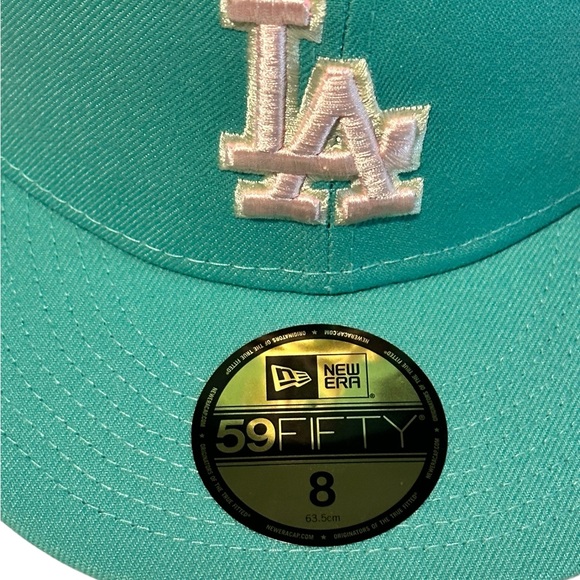 LA DODGERS New Era 59 Fifty Fitted Hat size 8 - Picture 3 of 5